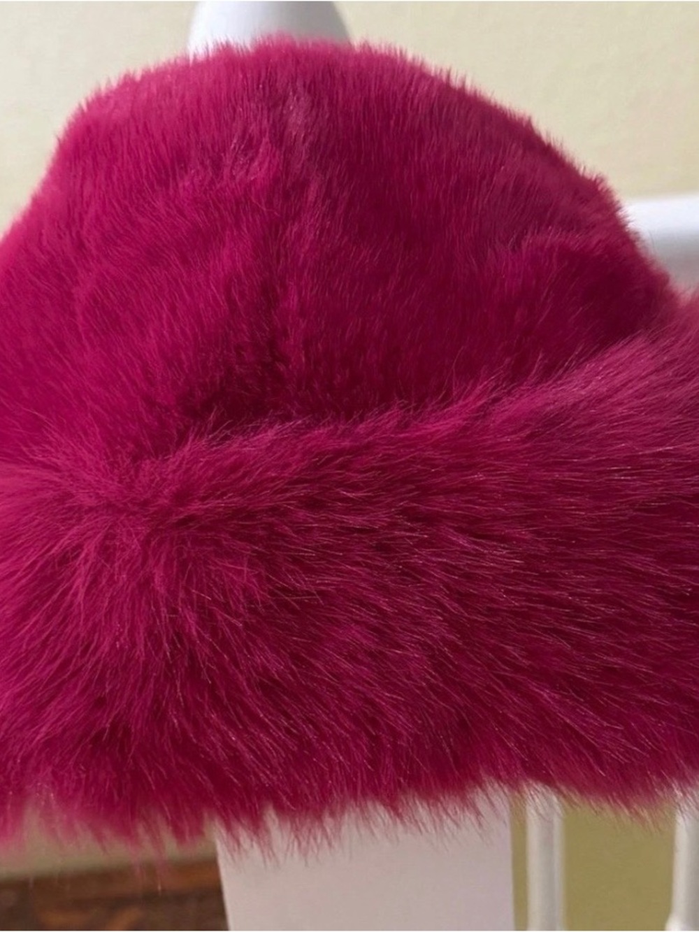Plush Fuchsia Faux Fur hat
